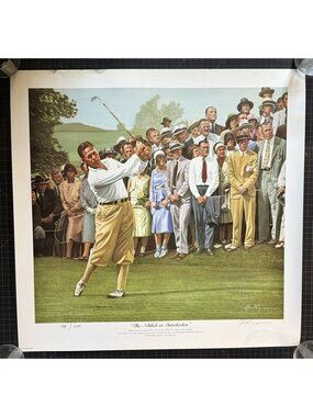 Bobby Jones 1930 US Open Interlachen Golf Club Alan Zuniga Lithograph Litho